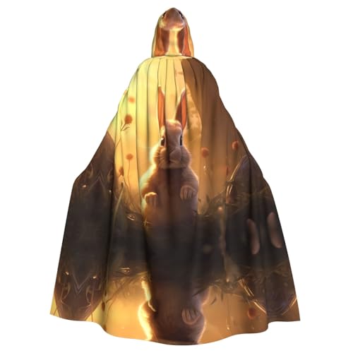 WZYWHJ Cosplay-Poncho mit Kaninchen-Hintergrund, für Damen und Herren, Halloween-Party von WZYWHJ