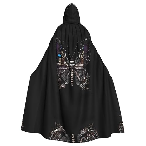 WZYWHJ Cosplay Poncho mit Kapuze für Damen und Herren, Motiv: Wissenschaftliche Schmetterlinge, Aldult Qualität von WZYWHJ