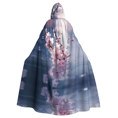 WZYWHJ Cosplay-Poncho mit Kirschblüten im Wasser, für Damen und Herren, Halloween-Party von WZYWHJ