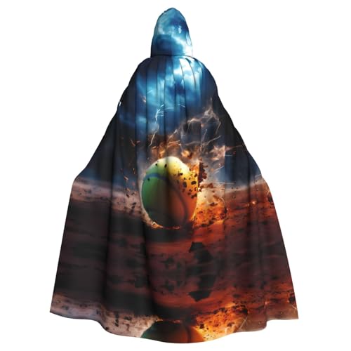 WZYWHJ Cosplay-Poncho mit Lightning-Tennis-Muster, Umhang mit Kapuze für Damen und Herren, Halloween-Party von WZYWHJ