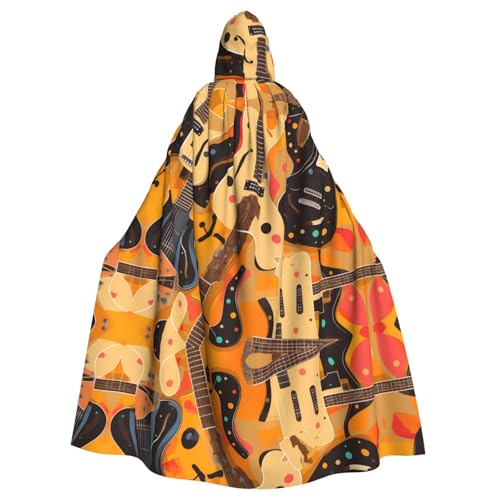 WZYWHJ Cosplay-Poncho mit Musikgitarre, für Damen und Herren, Halloween-Party von WZYWHJ