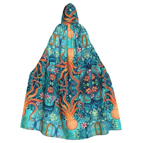 WZYWHJ Cosplay-Poncho mit Schildkrötenmuster, Ozean-Thema, hohe Qualität, Cosplay-Poncho mit Kapuze, Umhang für Damen und Herren von WZYWHJ