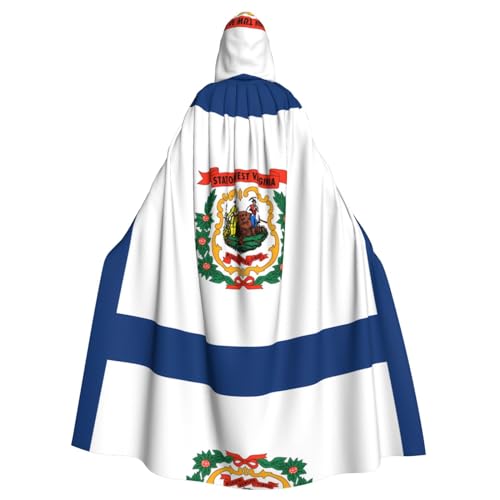 WZYWHJ Cosplay-Poncho mit West-Virginia-Flagge, hochwertiger Umhang mit Kapuze für Damen und Herren von WZYWHJ