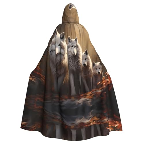 WZYWHJ Cosplay-Poncho mit Wölf-Motiv, hochwertig, für Damen und Herren, Halloween von WZYWHJ