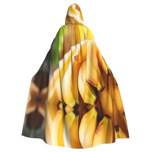 WZYWHJ Cosplay-Poncho mit gelbem Bananen-Druck, für Damen und Herren, Halloween-Party von WZYWHJ