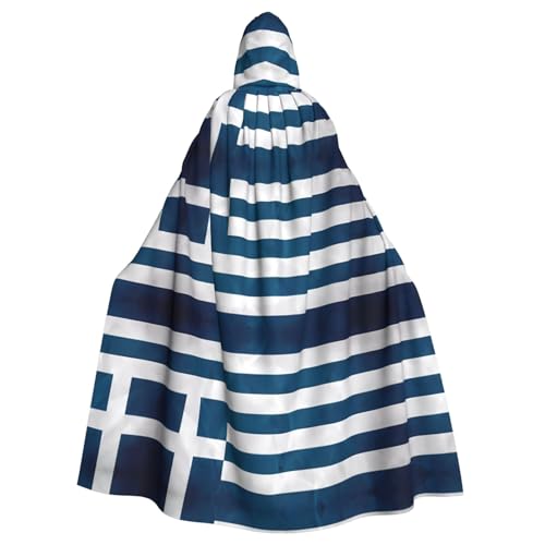 WZYWHJ Cosplay-Poncho mit griechischer Flagge, für Damen und Herren, Halloween-Party von WZYWHJ