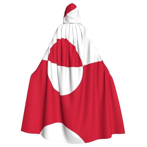 WZYWHJ Cosplay-Poncho mit grönländischer Flagge, bedruckt, für Damen und Herren, Halloween-Party von WZYWHJ