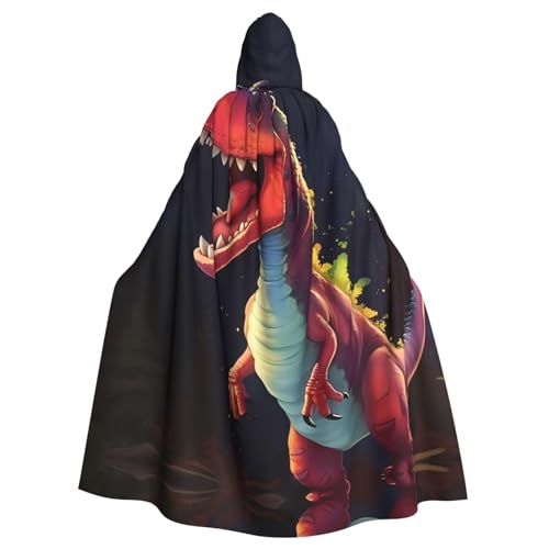 WZYWHJ Cosplay-Poncho mit großem Mund und Dinosaurier-Druck, für Damen und Herren, Halloween-Party von WZYWHJ