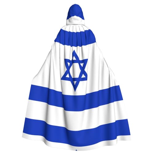 WZYWHJ Cosplay-Poncho mit israelischer Flagge, bedruckt, für Damen und Herren, Halloween-Party von WZYWHJ