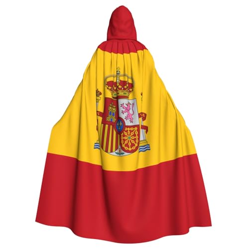 WZYWHJ Cosplay-Poncho mit spanischer Flagge, für Damen und Herren, Halloween-Party von WZYWHJ