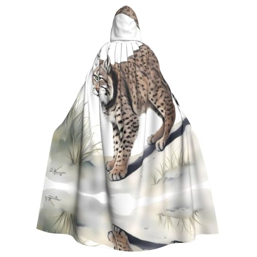 WZYWHJ Cosplay-Poncho mit wildem Bobcat-Muster, Aldult Qualität, für Damen und Herren, Halloween von WZYWHJ