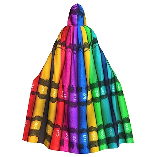 WZYWHJ Farbige Buntstifte, Cosplay-Poncho mit Kapuze, Umhang für Damen und Herren, Halloween-Party von WZYWHJ