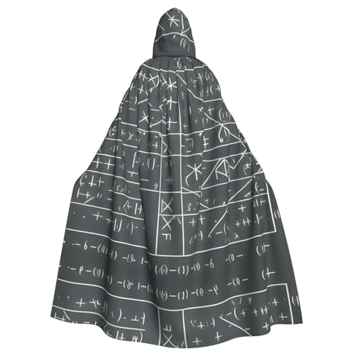 WZYWHJ Mathe-Geometrie-Geek-Calculus-Muster, Aldult Qualität, Cosplay-Poncho mit Kapuze, Umhang für Damen und Herren, Halloween von WZYWHJ