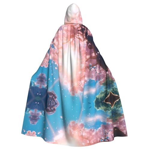 WZYWHJ Sunshine Under The Trees Printing Aldult Cosplay Poncho Hooded Cloak for Men and Women Halloween Party von WZYWHJ