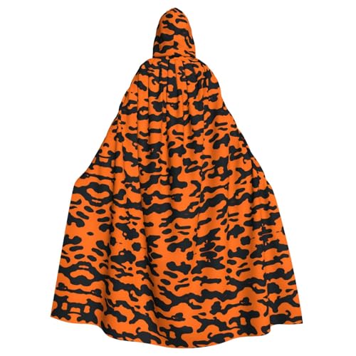 WZYWHJ Tiger Stripe Camo Muster Aldult Cosplay Poncho Kapuzenumhang für Damen und Herren Halloween Party von WZYWHJ