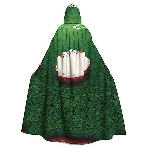 WZYWHJ Weißer Rugby-Poncho mit Kapuze, Aldult Qualität, Cosplay-Poncho mit Kapuze, Umhang für Damen und Herren von WZYWHJ