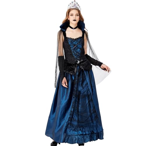 WZYYDS Fasching Kostüm Damen Hexe Karneval, Faschingskostüme Damen, Prinzessin Kleid Outfit Für Fasching Cosplay Carnival Halloween von WZYYDS