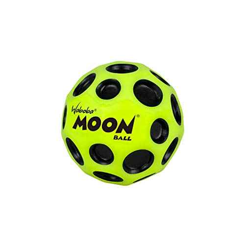 Waboba Moon Ball – am Höchsten Springender Gummiball – Patentiertes Original-Design – Ballkrater Erzeugen beim Aufprall ein knallendes Geräusch – Leicht Greifbar – Flummies für Kinder - GELB - 65 mm von Waboba
