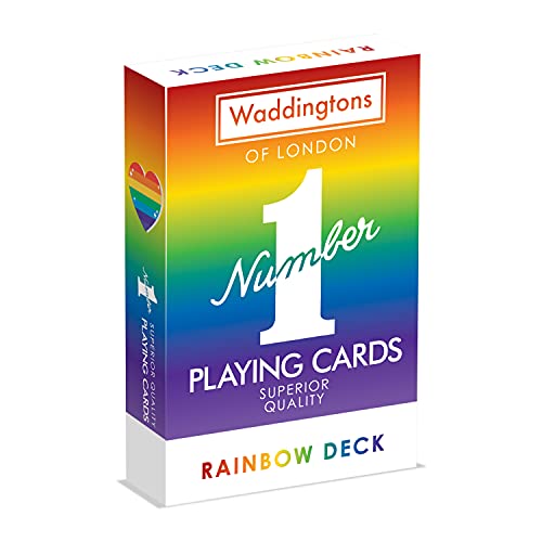 Waddingtons Number 1 Regenbogen-Spielkartenspiel, erhellen Sie Ihre Lieblingsspiele einschließlich Snap und Poker mit diesem Deck, Perfekter Reisebegleiter, Geschenk und Spielzeug für Jungen, Mädchen von Waddingtons Number 1