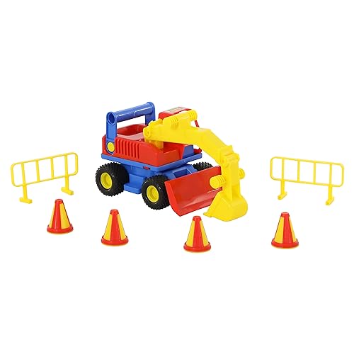 WADER ConsTruck Bagger Baustelle bunt von Wader Quality Toys