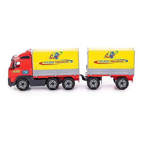 WADER Volvo Lastwagen LKW mit Plane und Anhänger von Wader Quality Toys