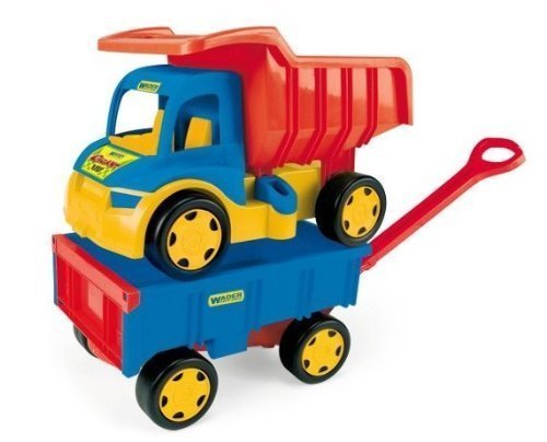 Wader 65100 Gigant Truck mit Anhänger/Handwagen Kipper Lastwagen Hänger XXL LKW Dumper Wader 65100 Gigant Truck mit Anhänger/Handwagen Kipper Lastwagen Hänger XXL LKW Dumper von Wader Quality Toys