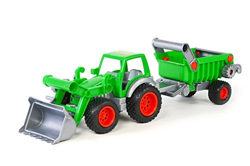 Wader Farmer Technic Traktor mit Frontlader und Anhänger von Wader Quality Toys