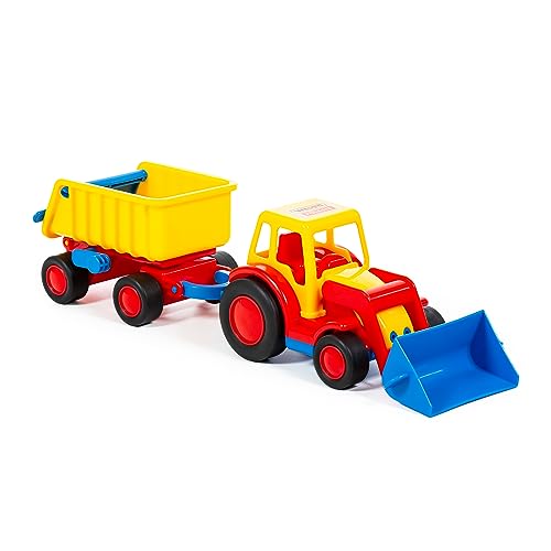 Wader Basics Traktor mit Frontschaufel und Kippanhänger von Wader Quality Toys