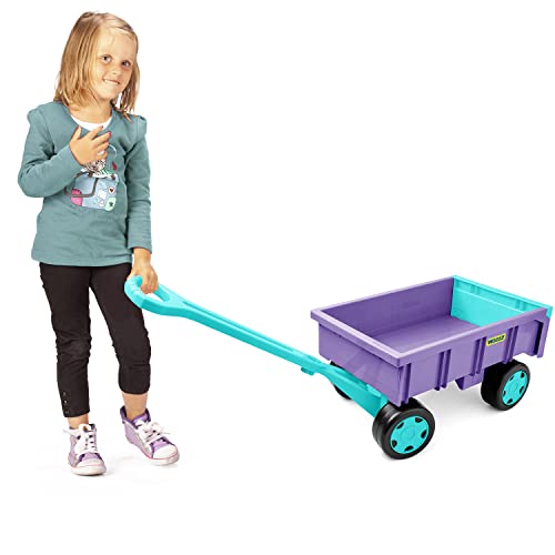 WADER Bollerwagen, Handwagen bis 60kg, Schubkarre mit beweglicher Anhängerklappe, Ab 1 Jahr, violett-türkis WADER Bollerwagen, Handwagen bis 60kg, Schubkarre mit beweglicher Anhängerklappe, Ab 1 Jahr, violett-türkis von Wader