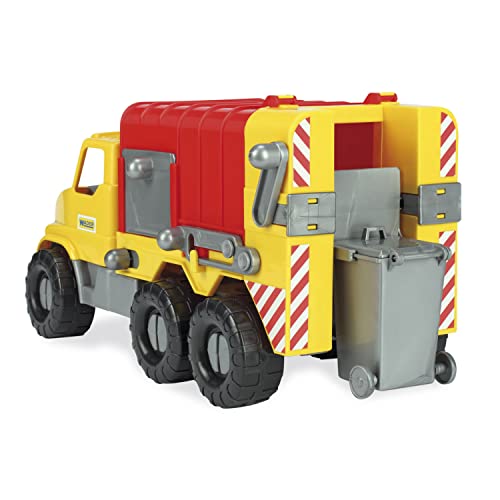 Wader 32607 - City Truck Müllwagen mit Mülltonne und zu öffnender Heckklappe, ab 3 Jahren, ca. 50 cm, bunt, ideal als Geschenk für kreatives Spielen von Wader