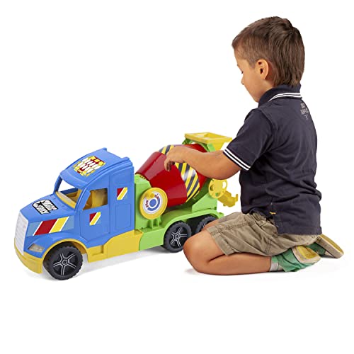 Wader 36340 - Magic Truck Betonmischer, ab 3 Jahren, ca. 59,5 cm, ideal als Geschenk für kreatives Spielen von Wader