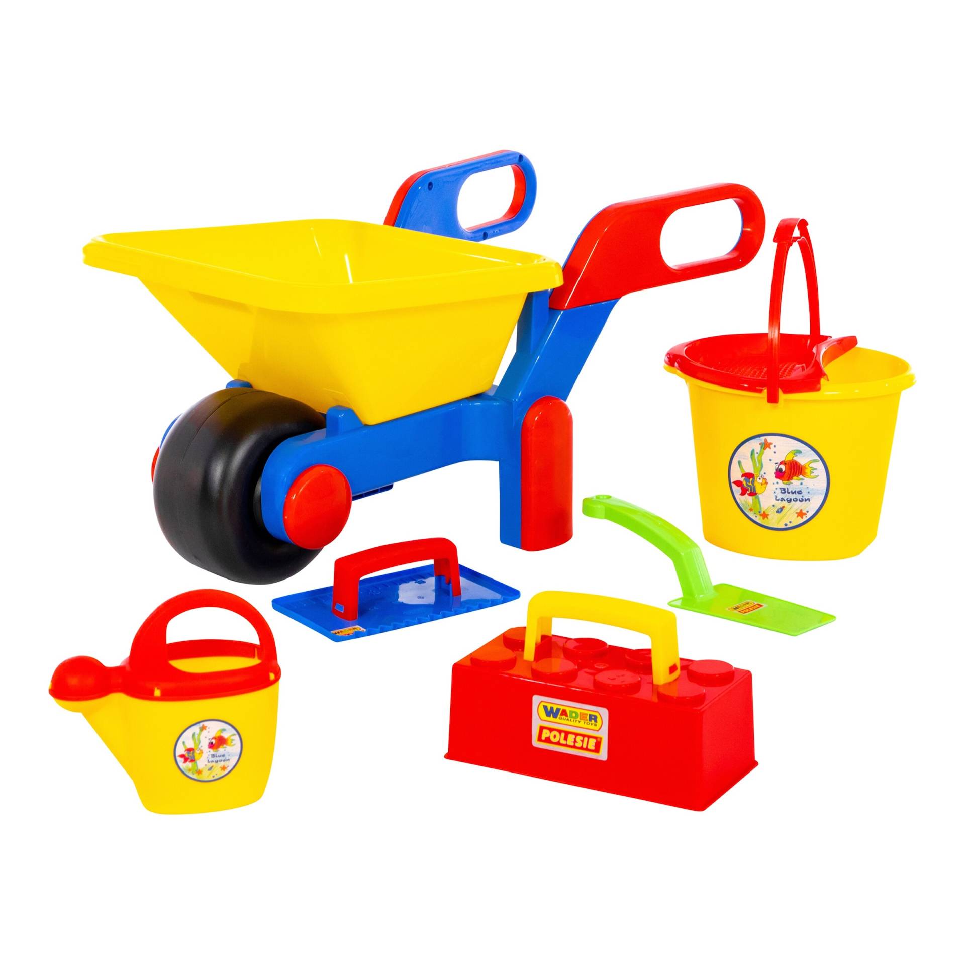 Wader Schubkarre mit Baustellen-Eimergarnitur 7-tlg. Wader Schubkarre mit Baustellen-Eimergarnitur 7-tlg. von Wader