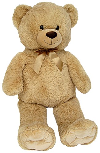 9048 - Riesen XXL Teddybär 100 cm groß in hell-braun - Plüschbär Kuschelbär Teddy Bär Kuschelbär in beige von Wagner·Stofftiere