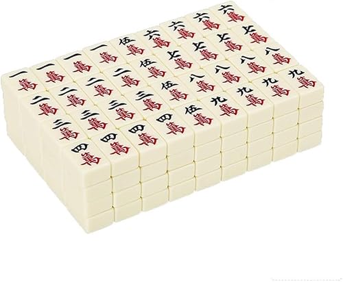 WaiDXn Chinesisches digitales Mahjong-Set, traditionelles Mahjong-Set, 144 Keramikfliesen, for chinesische Spiele verwendet(40 EU) von WaiDXn