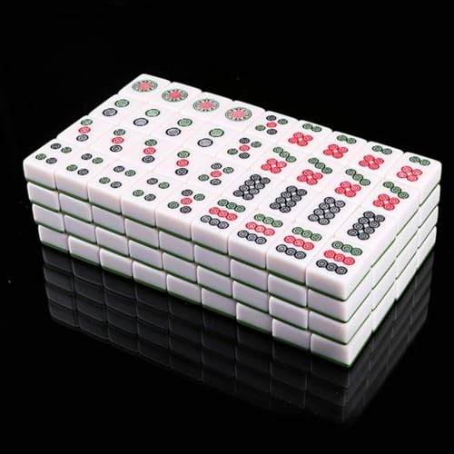 WaiDXn Chinesisches digitales Mahjong-Set, traditionelles Mahjong-Set, 144 Keramikfliesen, for chinesische Spiele verwendet(42 EU) von WaiDXn
