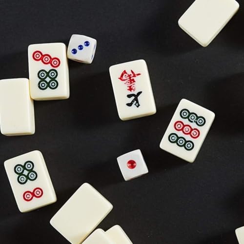 WaiDXn Chinesisches digitales Mahjong-Set, traditionelles Mahjong-Set, 144 Keramikfliesen, for chinesische Spiele verwendet(44 EU) von WaiDXn