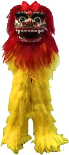WaiDXn Löwentanz-Kostüm, Kampfsport, Löwentanz, einzelner kleiner Löwe aus dem Norden, Erwachsene, Löwentanz-Requisiten, Löwentanz-Anzug for traditionelle Festival-Löwentanz-Aufführung(Color:B) von WaiDXn