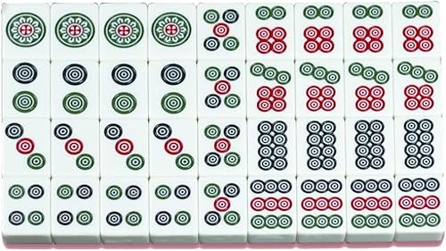 WaiDXn Mah Jong Reise-Set, chinesisches Mahjong-Spielset, tragbar, 144 Fliesen, klassisches Mahjong-Spiel-Set (Nr. 40) von WaiDXn