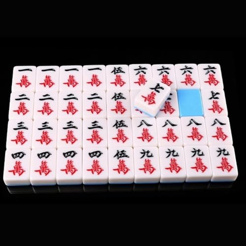 WaiDXn Mahjong-Set, Mahjong-Kartenset, importiertes professionelles chinesisches Mahjong-Spielset, tragbares Mahjong-Spielset(42 EU) von WaiDXn