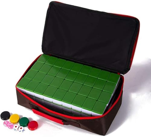 WaiDXn Mahjong-Set - Ausgewähltes umweltfreundliches und gesundes Mahjong-Set aus Acrylproduktion Mahjong-Set(Green) von WaiDXn