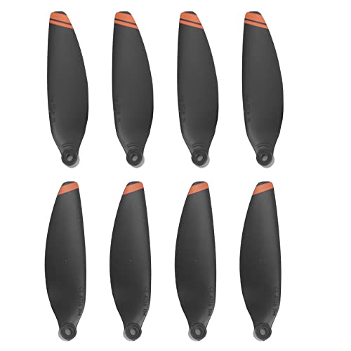 2 Paar Drohnenblatt-Propeller, Mini-Drohnen-Ersatzteile Geräuscharmer, Leichter, Kompakter Propeller-Ersatz, Kompatibel für Mini 2 2,2 X 0,6 Zoll(Oranger Rand) von Wakects