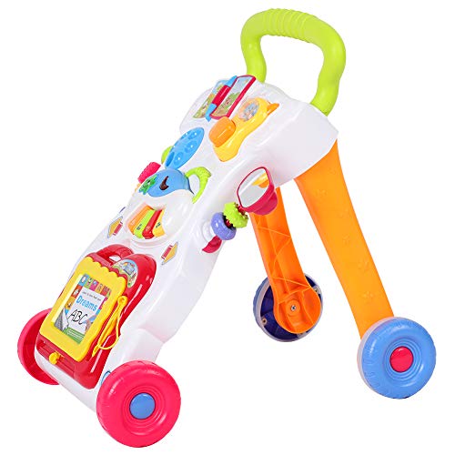 Wakects Lauflernwagen Baby, Spiel Erste Schritte in der Musik, Laufwagen für Kinder, mit Musik und Klängen, multifunktional, Spielwagen für erste Schritte Angebot von Wakects