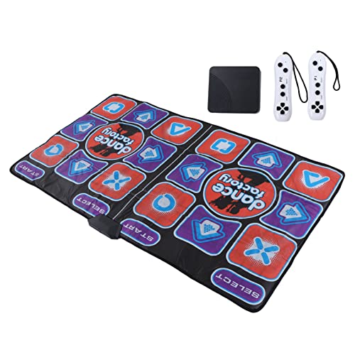 Wakects Music Dance Pad,Wireless Double Dance Mat Toys for PC and TV,Klappbar Elektronische Tanzmatte Yoga Gifts mit USB und Fernbedienung,Pfeilanzeige，160 X 92 cm von Wakects