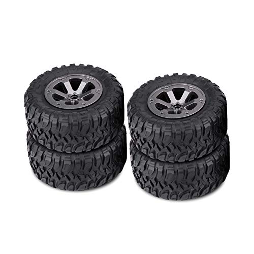 Wakects RC Crawler-Reifen 1/16 Skala 4pcs Set Hochleistungs-Gummi-Anti-Skid-Reifen mit Metallradfelgen für 1/16 RC-Auto-LKW Wakects RC Crawler-Reifen 1/16 Skala 4pcs Set Hochleistungs-Gummi-Anti-Skid-Reifen mit Metallradfelgen für 1/16 RC-Auto-LKW von Wakects