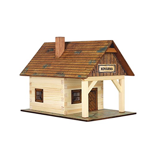 Walachia 8594036430082 Auto 8594036430082-Nr.8 Schmiede Haus Gebäude Holz Modellbauset, Spur 1 LGB 1:32, braun, S von Walachia