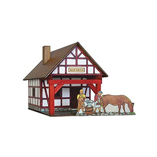 Walachia 8594036430389 - Fachwerk-Schmiede Holz Modellbauset, Modellbahn Spur 1/ LGB 1:32 von Walachia