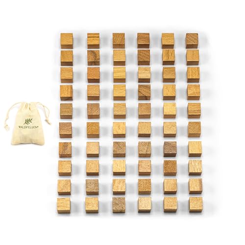 Kleine Holzwürfel von Waldfelsen®: 60 Holzwürfel aus Buchenholz als Blankomaterial oder Zubehör (Größe: 8 mm) von Waldfelsen