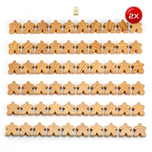 Waldfelsen® 16 mm Meeple aus Holz passend für Carcassonne (120 Stück als Blankomaterial) von Waldfelsen