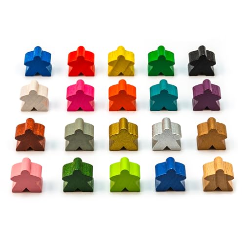 Waldfelsen® 16 mm Meeple aus Holz passend für Carcassonne (Anzahl: 10 Stück, Farbe: Blau) von Waldfelsen