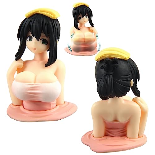 Waldspring Kanako Chest Shaking Ornaments 2Pcs, Wackelfigur, 2Pcs Anime Figur Model, Collection Theme Anime Model Cartoon Charakter Statue Actionfiguren Sammlung für Desktop Dekoration von Waldspring